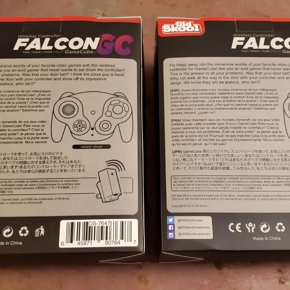 2 Falcon Gamecube Wireless Controllers 2.4 Ghz (NEW) - Nintendo - Wavebird